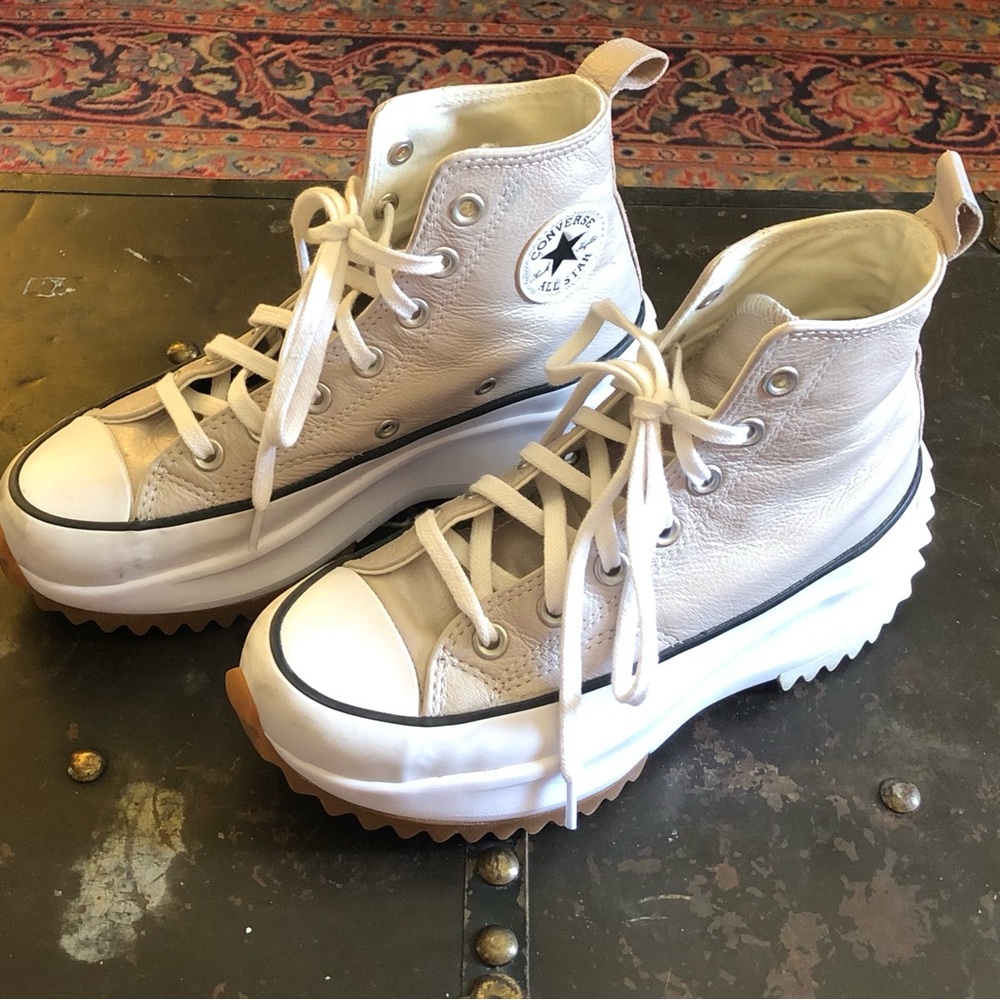 Converse Run Star Hike in Metallic Pink Smoke - LEATHER